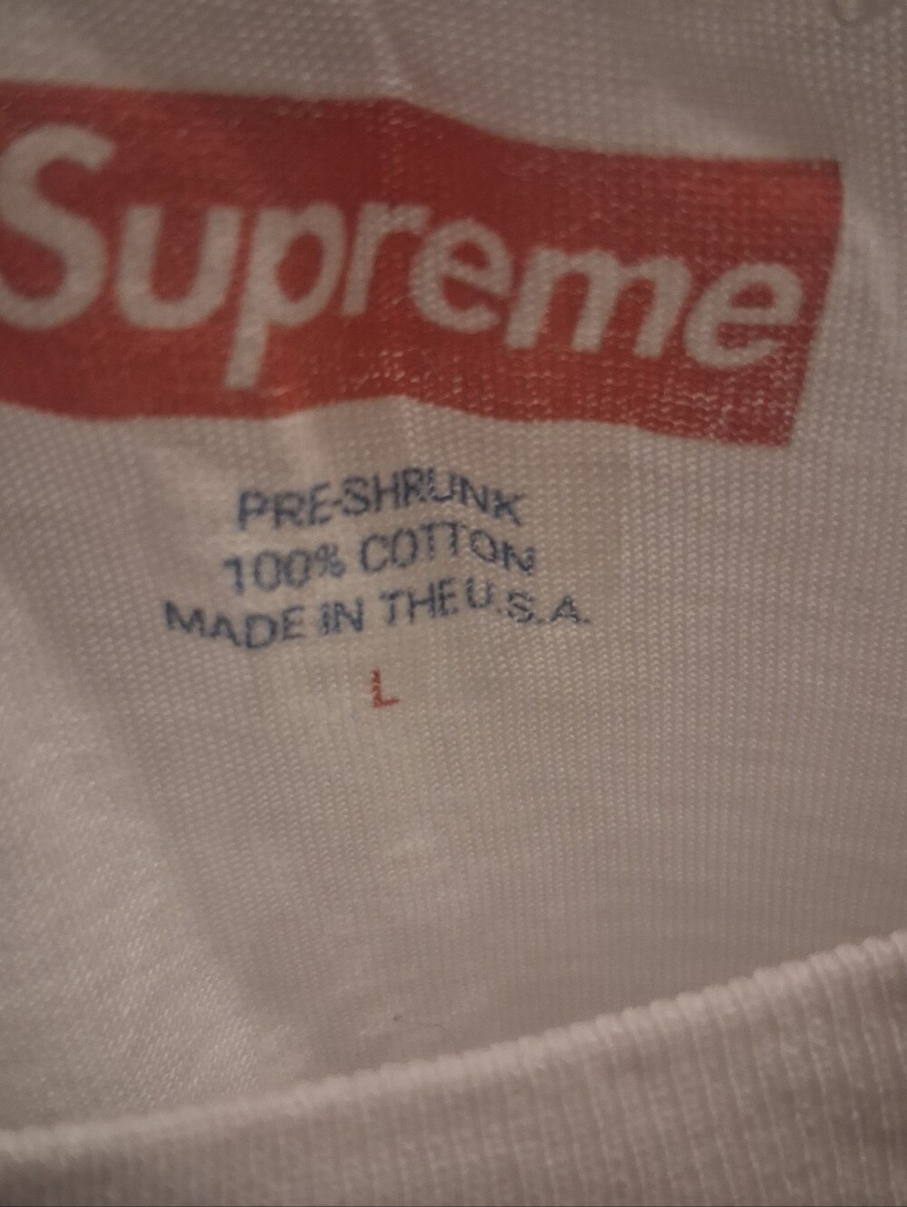 Supreme White Tee with Red Box Logo